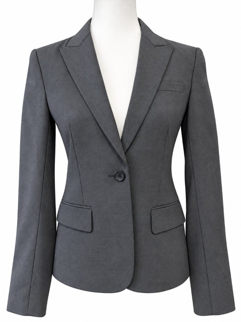 NWOT THEORY Gabe B Sevona Wool Single Breasted Blazer Jacket - 2 - Grey Office